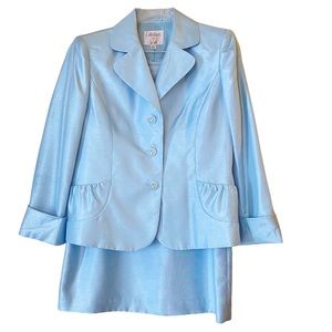 Turquoise skirt suit, size 12